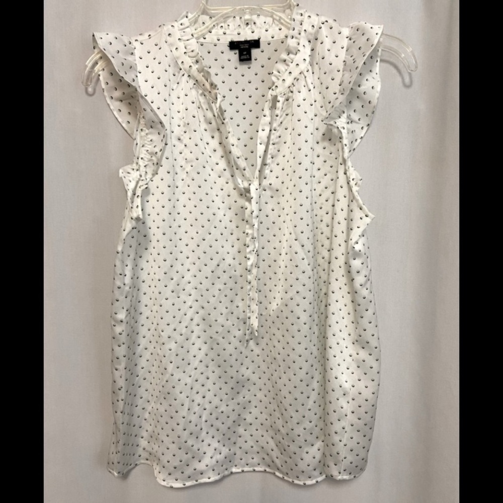 ANN TAYLOR FACTORY RUFFLES SLEEVE TOP - Picture 8 of 8